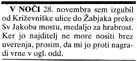 Nagrada za hrabrost v oglasnem oddelku